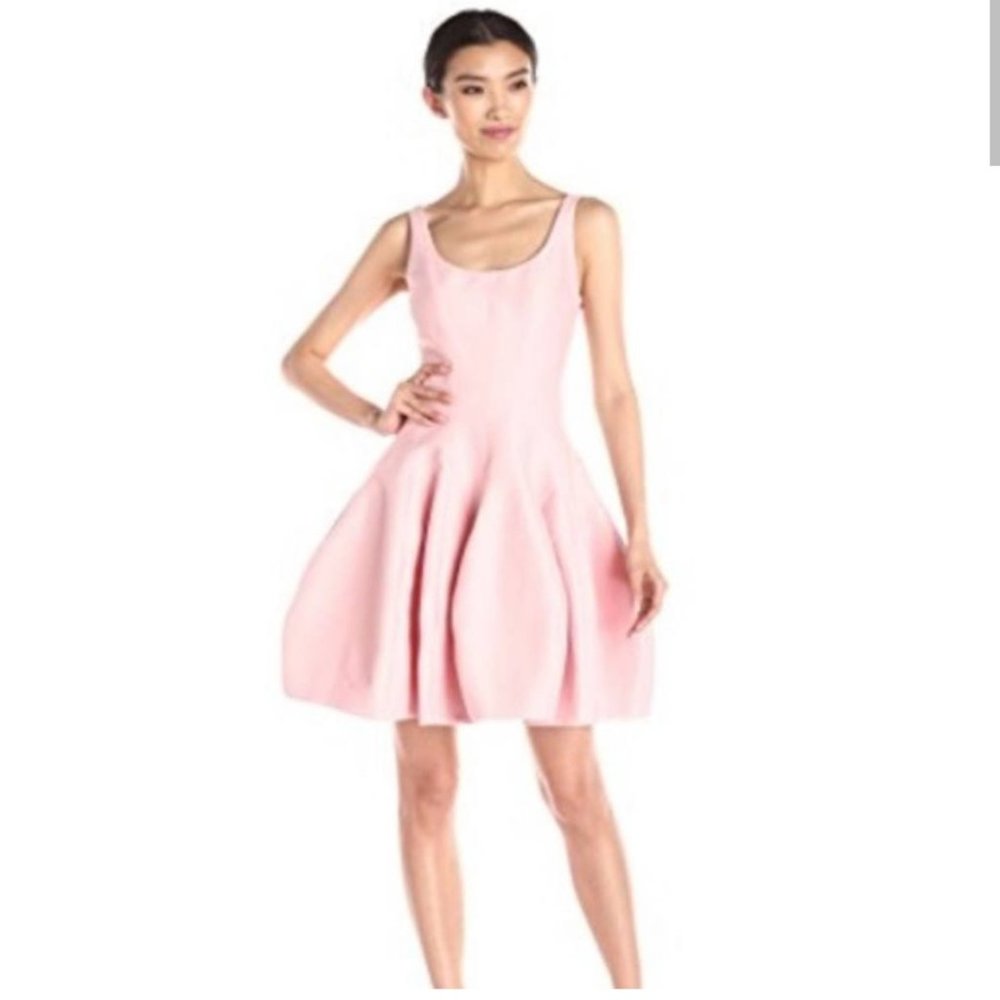 Halston Heritage pink tulip dress
